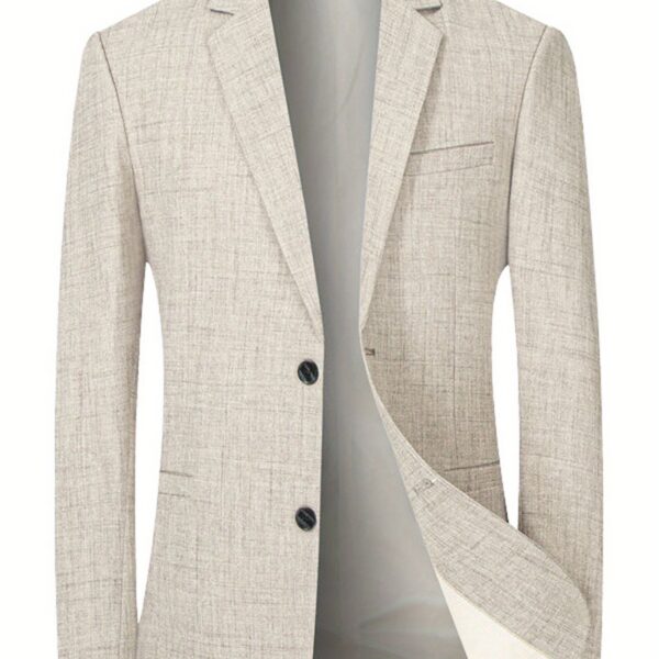 Newness Metropolitan Men's Slim Fit Blazer in navy blue, showcasing a slim, tailored fit on a male model. The blazer is styled for a modern, sophisticated look.