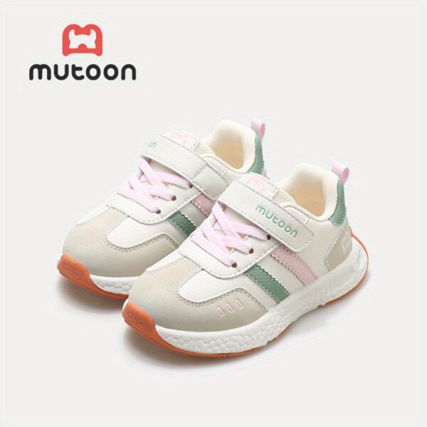 Stylish Mutoon Coastal Breeze Toddler Sneakers in white, providing lightweight comfort for little feet.