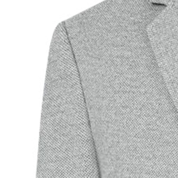 Newness Metropolitan Men's Tweed Blazer in luxurious tweed fabric, perfect for spring and fall. Model wears a classic men's blazer, ideal for smart casual or formal events.