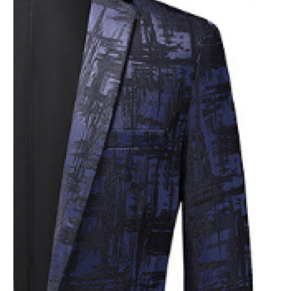 The Newness Metropolitan Men's Casual Blazer: A versatile, navy blue blazer for the modern man, perfect for any occasion. Shown on a male model, effortlessly stylish.