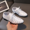 Stylish grid pattern boys oxford shoes perfect for formal occasions High quality leather comfortable fit Shop Newness