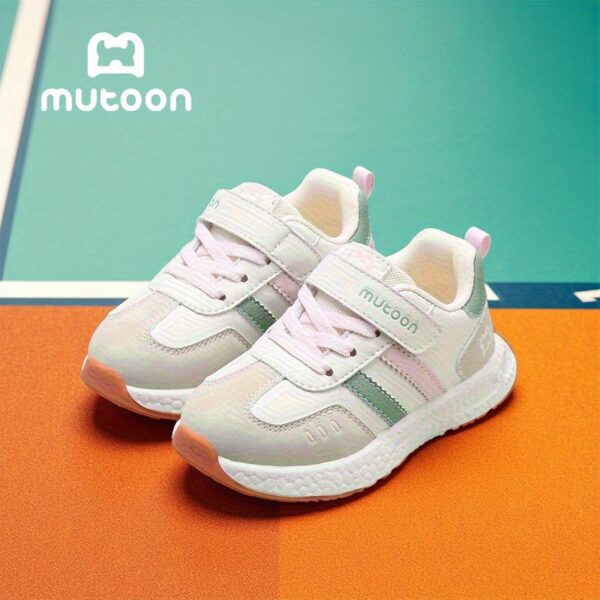 Stylish Mutoon Coastal Breeze Toddler Sneakers in white, providing lightweight comfort for little feet.