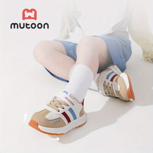 Stylish Mutoon Coastal Breeze Toddler Sneakers in white, providing lightweight comfort for little feet.