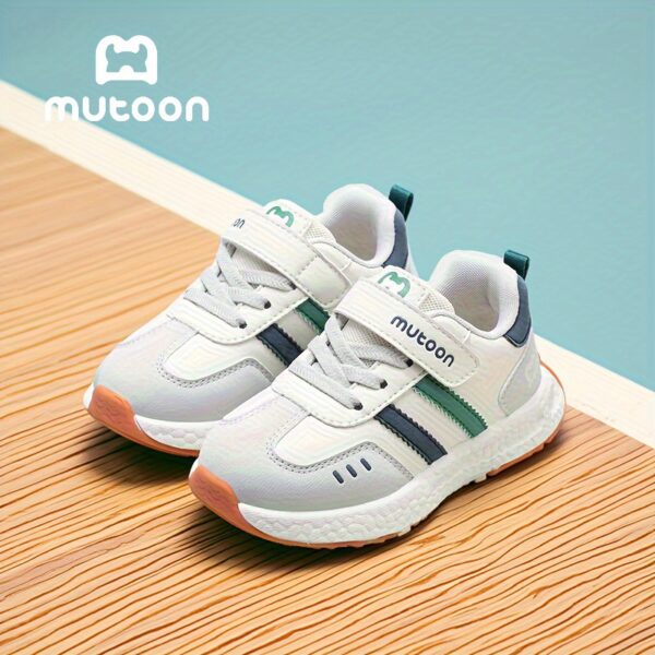 Stylish Mutoon Coastal Breeze Toddler Sneakers in white, providing lightweight comfort for little feet.