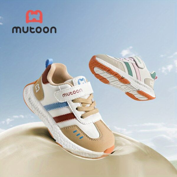Stylish Mutoon Coastal Breeze Toddler Sneakers in white, providing lightweight comfort for little feet.