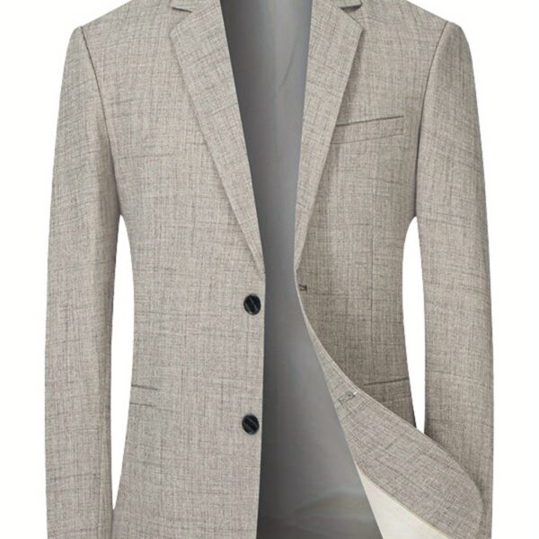 Newness Metropolitan Men's Slim Fit Blazer in navy blue, showcasing a slim, tailored fit on a male model. The blazer is styled for a modern, sophisticated look.