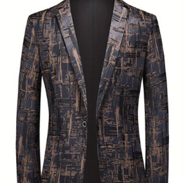 The Newness Metropolitan Men's Casual Blazer: A versatile, navy blue blazer for the modern man, perfect for any occasion. Shown on a male model, effortlessly stylish.