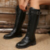Newness Urban Edge Black Knee High Boots Elevate your style with these sleek versatile boots perfect for any occasion