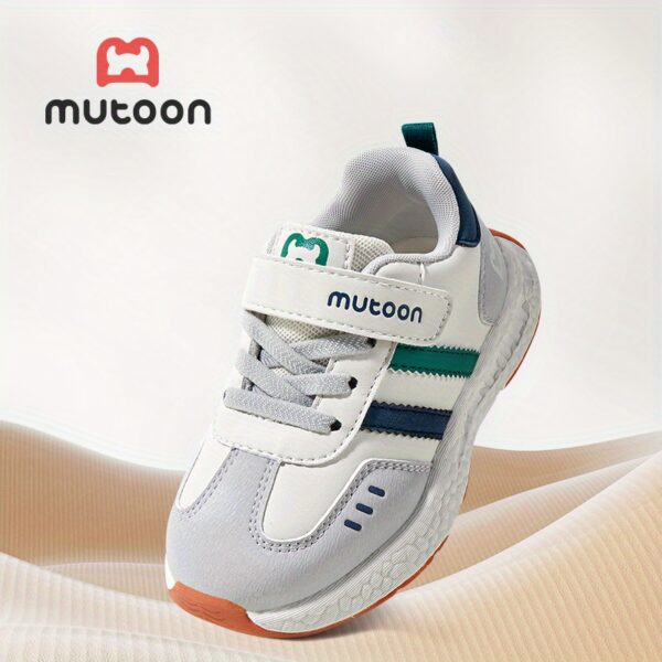 Stylish Mutoon Coastal Breeze Toddler Sneakers in white, providing lightweight comfort for little feet.