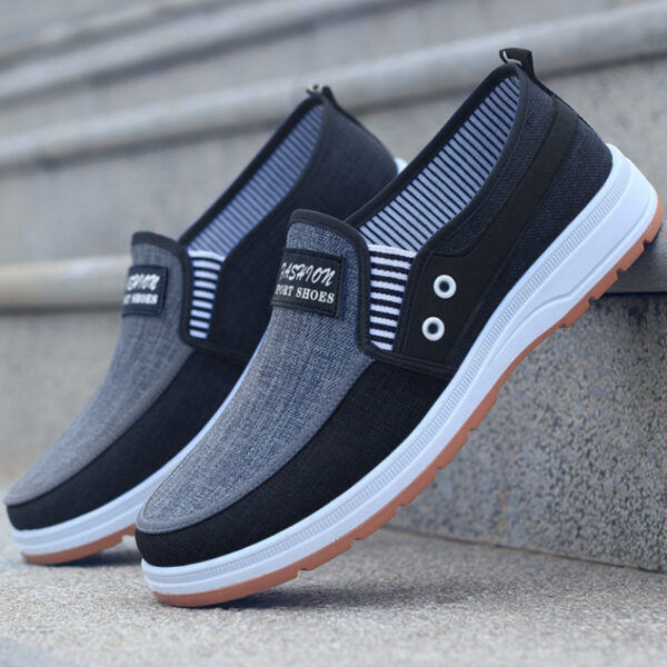 Newness Metropolitan Mens Slip On Loafers in breathable fabric with cushioned insole perfect for any occasion