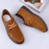 Newness Dubai Comfort Mens Fabric Loafers in navy blue showcasing the comfortable fit and casual style The loafers are made from breathable fabric