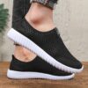 Newness Breathable Mesh Slip On Sneakers in white showcasing the breathable mesh upper and easy slip on design Perfect for everyday wear