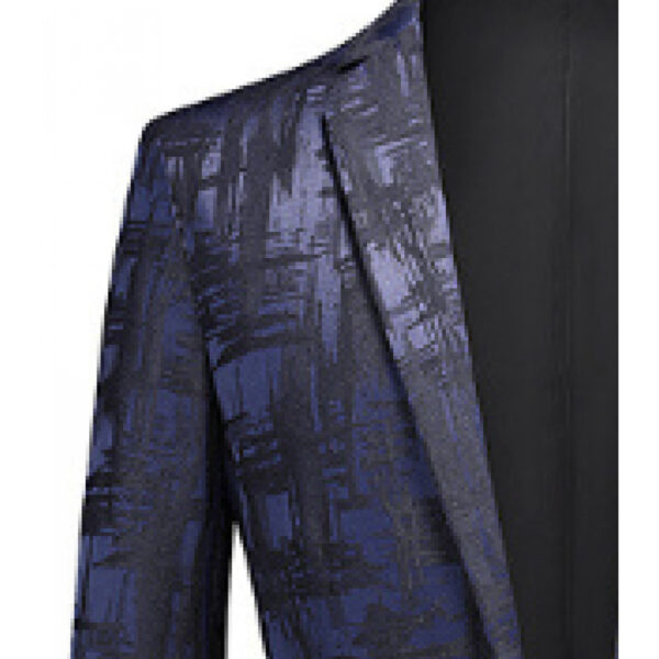 The Newness Metropolitan Men's Casual Blazer: A versatile, navy blue blazer for the modern man, perfect for any occasion. Shown on a male model, effortlessly stylish.